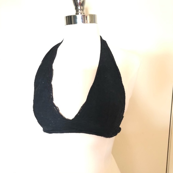 Pins and needles black lace halter bralette bra backless - Picture 5 of 7